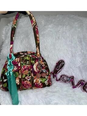 Vera Bradley Purse Quilted large Kisslock Authentic Excellent